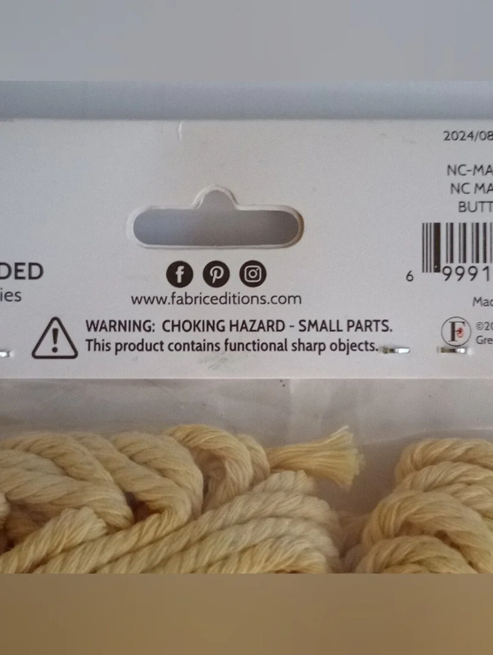 Fabric Editions this macrame